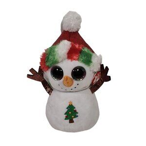 Ty Beanie Boos Misty 2022 Holiday Christmas Snowman Plush Stuffed Animal 8 inch